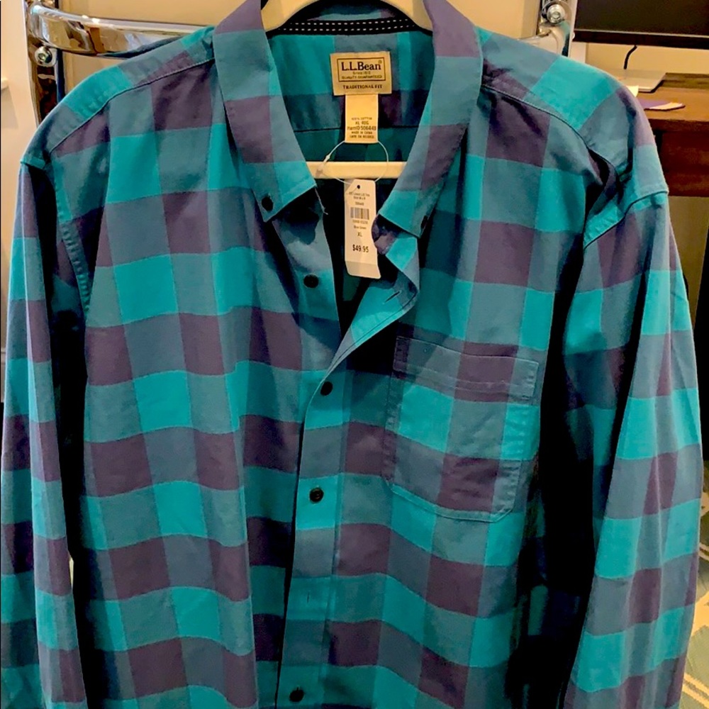 LL Bean button down shirt. New with tags!